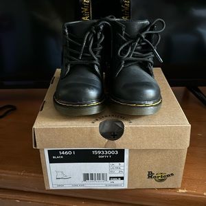 Doc Marten black combat boots size US 6 toddler.